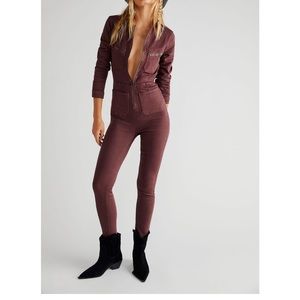 Free People denim jumpsuit